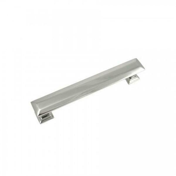 Strategic Brands 5 in. Polished Nickel Poise Cabinet Pull with Back Plate 83714